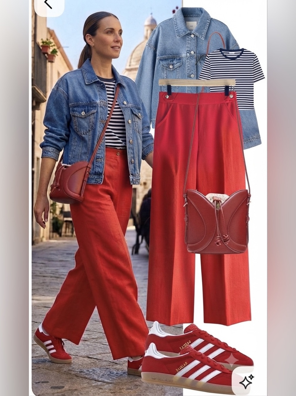 Angel Cult Red Wide Leg Trousers - Size Large - Super Soft & Comfy